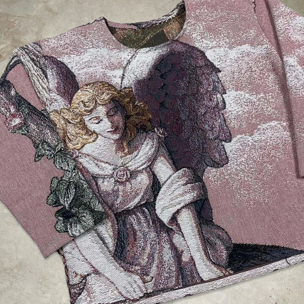 Retro Cartoon Tapestry Faith Pattern Sweatshirt