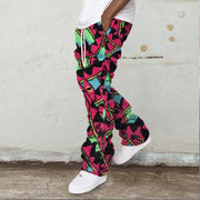 Retro hip-hop trendy brand polar fleece trousers