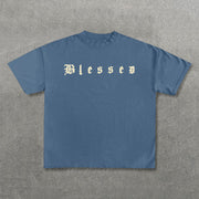 Blessed Print Short Sleeve T-Shirt