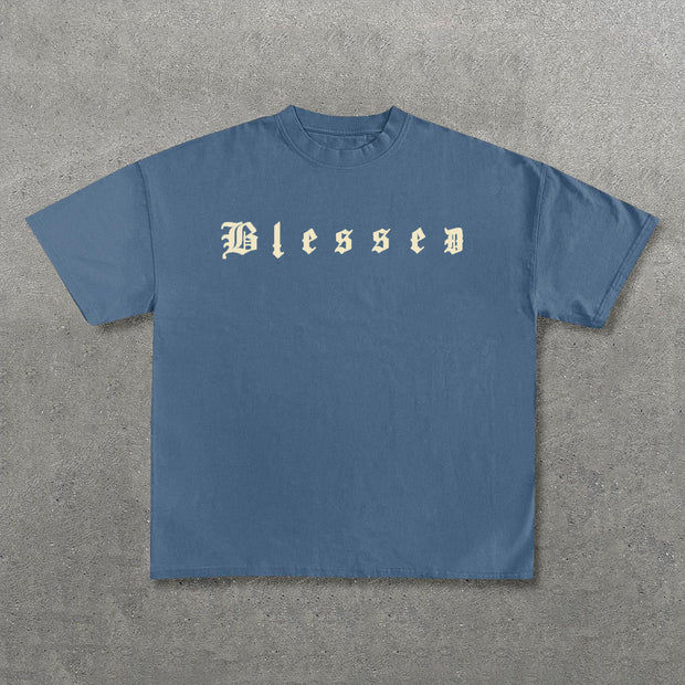Blessed Print Short Sleeve T-Shirt