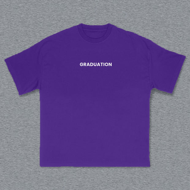 Kanye West Graduation Print Short Sleeve T-Shirt