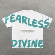 Fearless Divine Print Short Sleeve T-Shirt