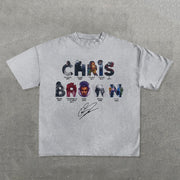 Chris Breezy Print Short Sleeve T-Shirt