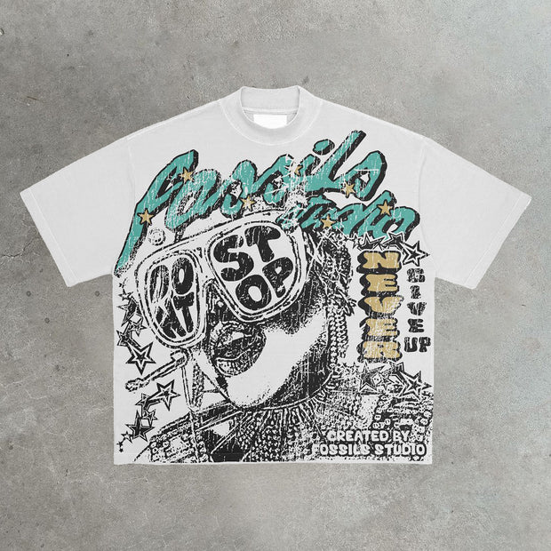 Casual street hip-hop rap cotton T-shirt