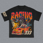 Trendy Personalized Racing Print T-Shirt