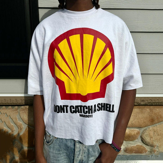 Don't Catch A Shell Print Short Sleeve T-Shirt
