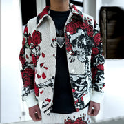 rose skull tapestry jacket