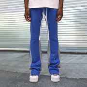 Stylish casual flared pants with contrasting colors