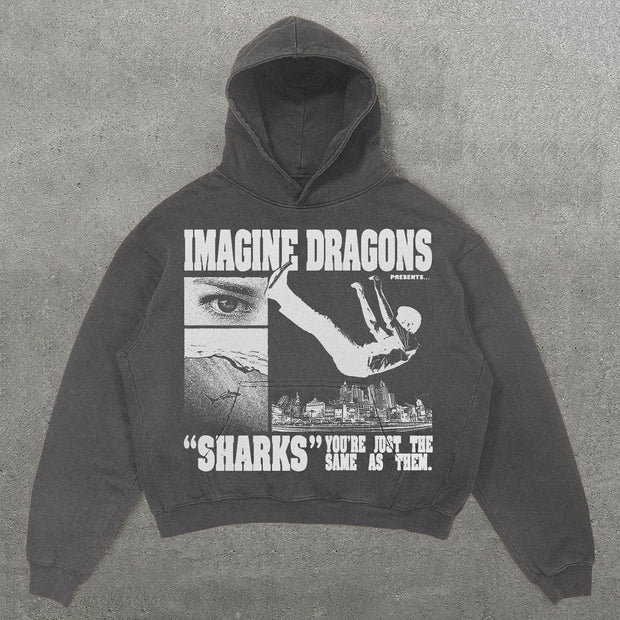 Imagine Dragons Print Long Sleeve Hoodies