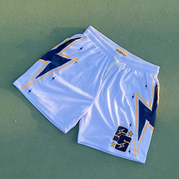 Lightning print shorts