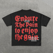 No Pain No Gain Print Short Sleeve T-Shirt