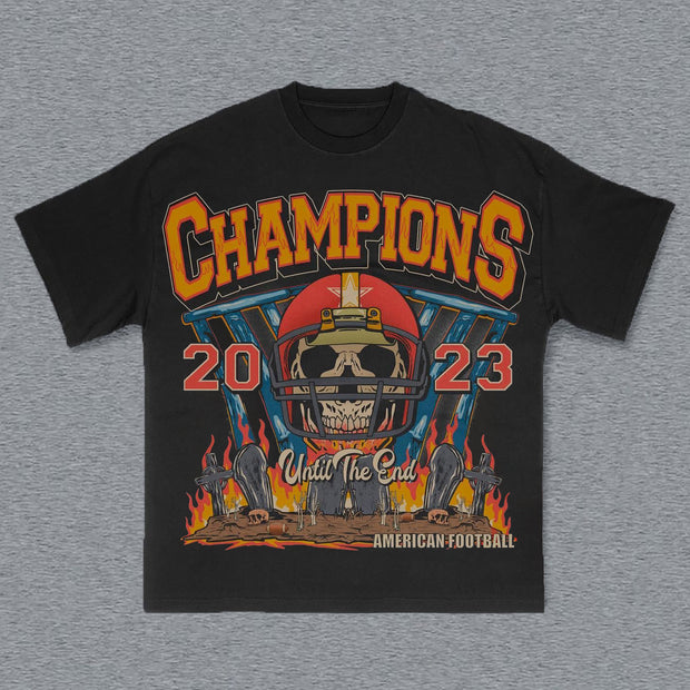 2023 Baseball Champions Print Short Sleeve T-Shirt