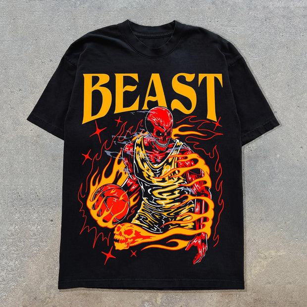 Beast Print Short Sleeve T-Shirt