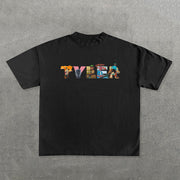 Tyler Words Print Short Sleeve T-Shirt