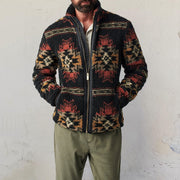 Casual retro home outdoor long-sleeved lamb velvet jacket
