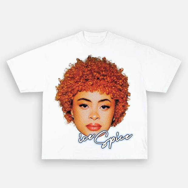 Hip-hop head print casual T-shirt