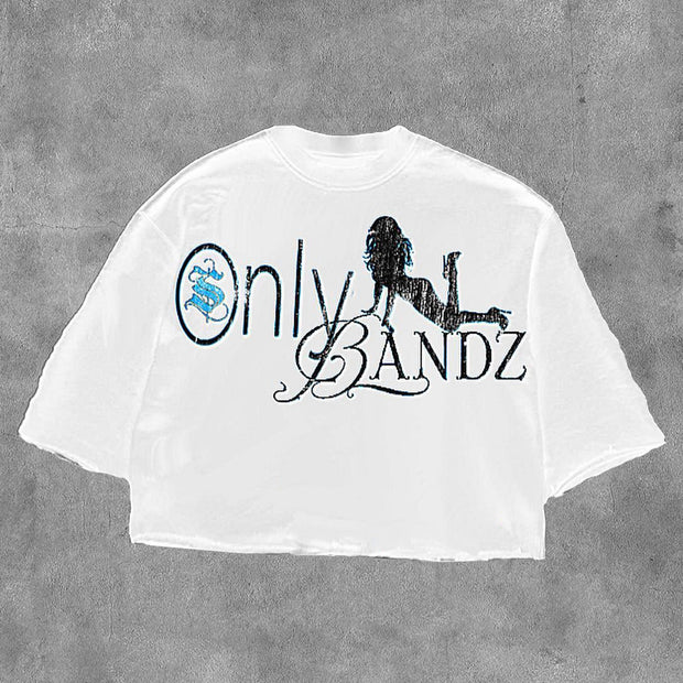 Only Bandz Printed Three-quarter Sleeve T-shirt