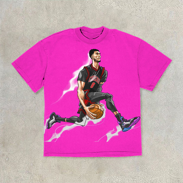 Retro Street Hip Hop Basketball T-Shirt