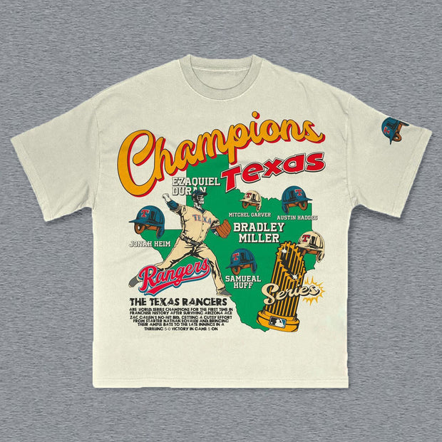 Texas Rangers Print Short Sleeve T-shirt