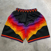Flame Tide Retro Basketball Mesh Shorts
