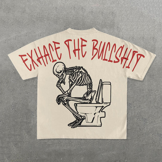 Exhale The Bullshit Print Short Sleeve T-Shirt
