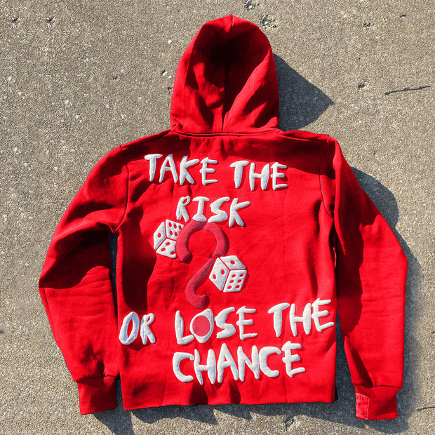 Lucky Dice puff printing street hoodie