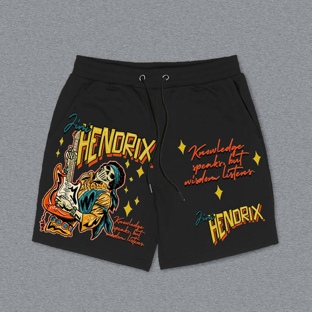 Rapper Hendrix Print Knitted Shorts