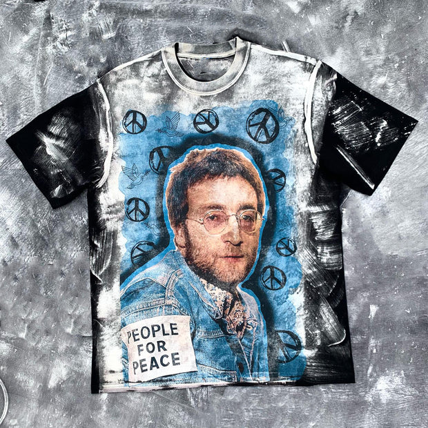 Pop music singer John Lennon printed T-shirt