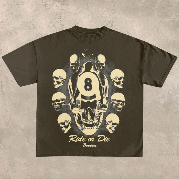 vintage skull crew neck T-shirt