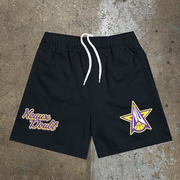 Neaux Doubt Print Mesh Sports Shorts