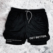 Get Better Print Double Layer Mesh Shorts