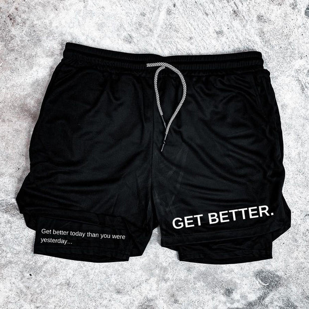 Get Better Print Double Layer Mesh Shorts