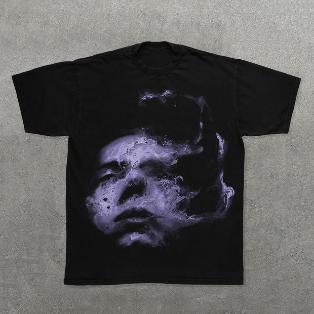 Dissolved Darkness Print Short Sleeve T-Shirt
