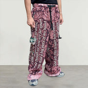 Retro hip-hop trendy tapestry trousers