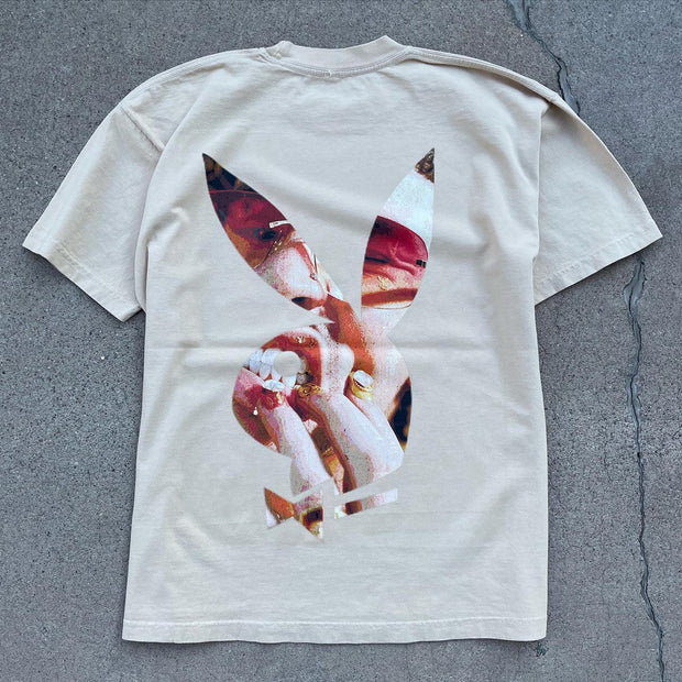Rap star singer Bad Bunny print T-shirt