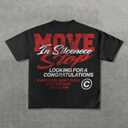 Move In Silence Print Short Sleeve T-Shirt