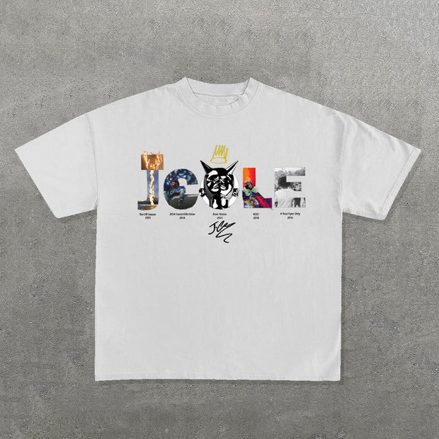 J. Cole Album Print Short Sleeve T-Shirt