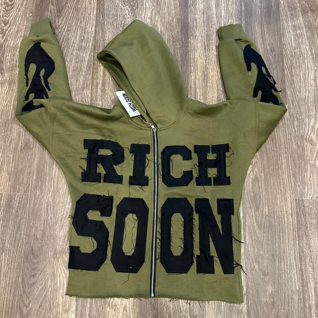 Fashionable personalized patch loose hoodie