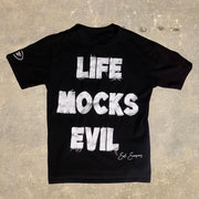Life Mocks Evil Print Short Sleeve T-Shirt