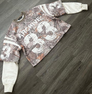 Personalized Street Style Printed Fake Two-Piece Sweatshirt