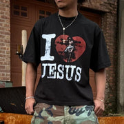I Love Jesus Casual Street Cotton T-Shirt