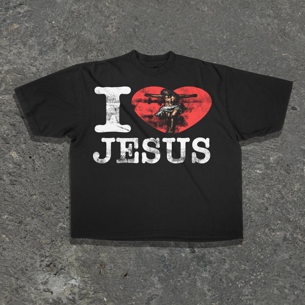 I Love Jesus Casual Street Cotton T-Shirt