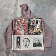 Trendy hip-hop retro outdoor hoodie