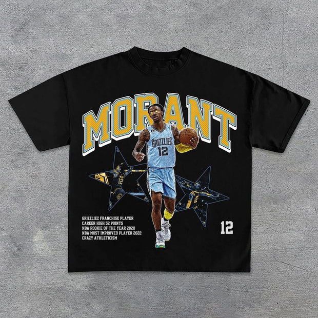 Casual Street Basketball Morant T-shirt