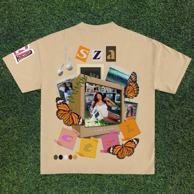 SZA  Singer Print Short Sleeve T-Shirt