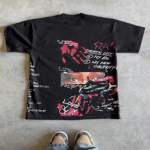 Singer SZA  Print Short Sleeve T-Shirt