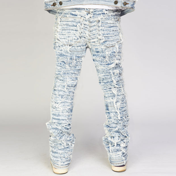 Casual street retro furry jeans