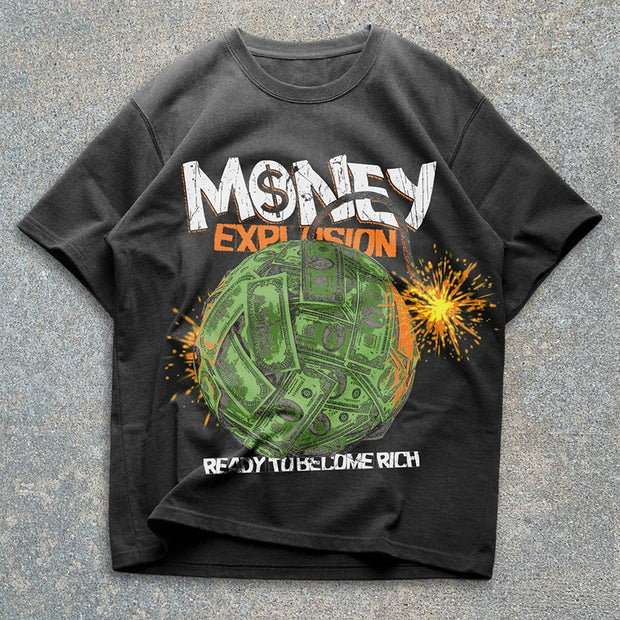 Money Graphic Short Sleeve T-Shirt