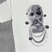 Gemstone hood girls printed cotton T-shirt
