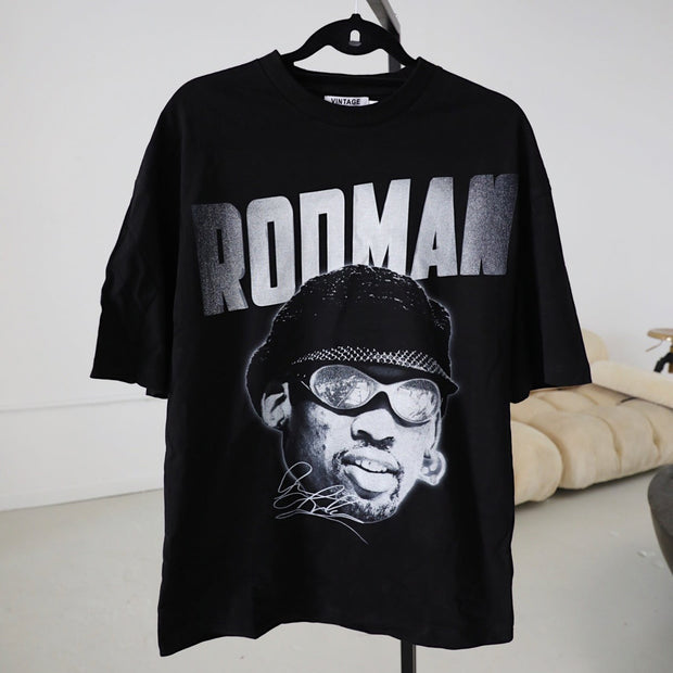 Fashionable personalized printed loose short-sleeved T-shirt